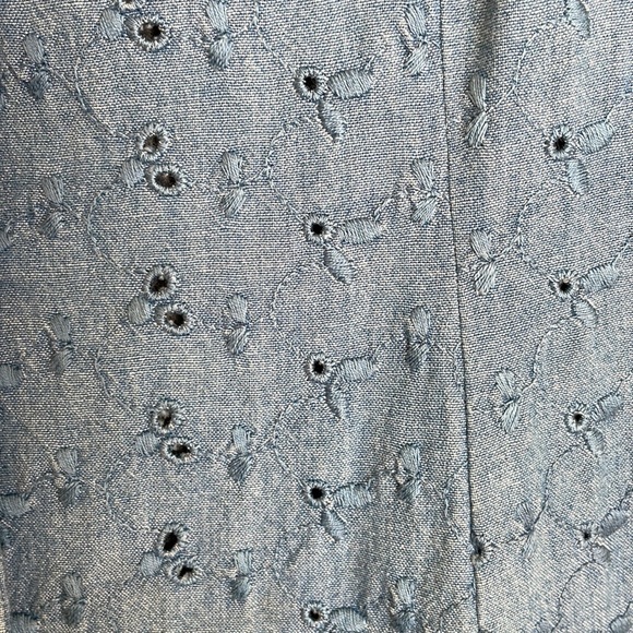 Michael Kors vintage denim eyelet dress size 8 - Picture 3 of 9